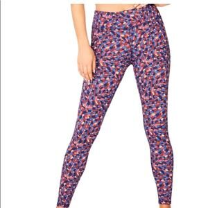 Fabletics define bright printed‎ power-hold mid rise leggings Size Medium
